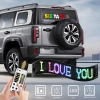 Vehicle-mounted flexible display LED soft screen APP Bluetooth LED advertising screen, fun expression interactive waterproof screen on the rear window details Picture